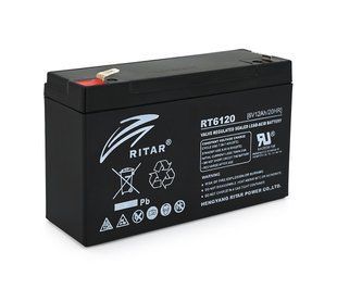 Акумулятор дитячого електромобіля AGM RITAR RT6120A Black Case 6V 12 Ah ( 150 х 50 х 93 (99) ) Q1 RT6120A фото
