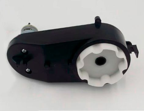 Редуктор дитячого електромобіля Bambi з мотором 390 класу 18000 RPM 12V вал 12 мм із бічними кріпленнями підсвічуванням rl_12V_390_18000_12u фото
