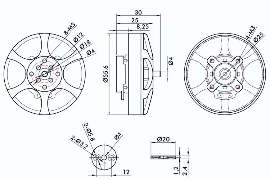 Мотор T-Motor Antigravity MN5006 KV450 для коптеров TM-MN5006-450 фото