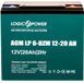 Тяговий олив'яно-кислотний акумулятор AGM 12V 20 AH 6DZM20 Logic Power 6-DZM-20 фото 1