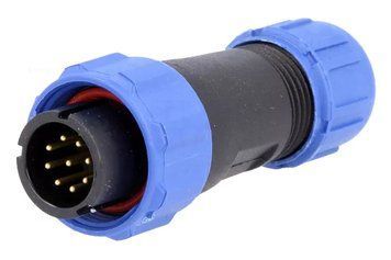 Коннектор WEIPU SP1310/P9 9pin папа IP68 AMS-WPU-SP1310-P9 фото
