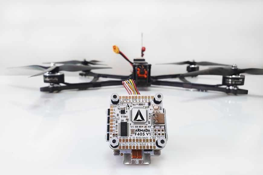 Полетный стек для FPV квадрокоптера ARMADA F405 V1 + 65A AM32 3 - 6S (комплект контроллер и регулятор) ARMADA-F405V1-AM3265A фото