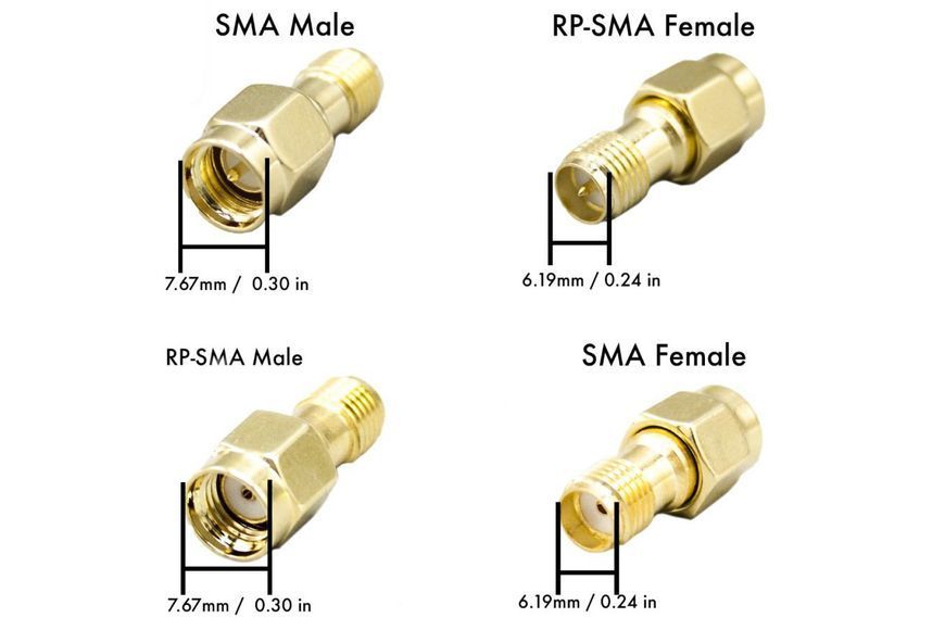 50 шт - Переходники для FPV и радиооборудования (RP-SMA M - RP-SMA M прямой) AMS-SMA-JJ-FF-X50 фото