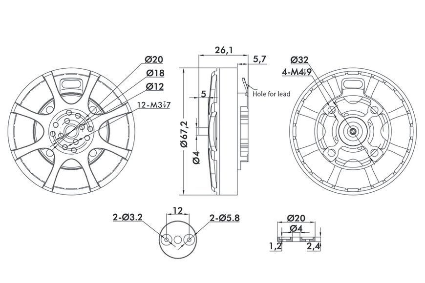 Мотор T-Motor Antigravity MN6007 II KV320 6S для коптеров TM-MN6007II-320 фото