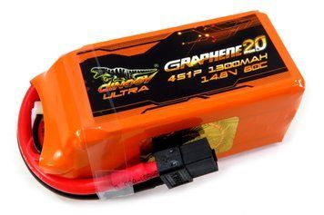 Акумулятор для квадрокоптера Dinogy ULTRA G2.0 Li-Pol 1300 мАг 14.8 В 70x34x33 мм XT60 80C DLC-4S1300XTU-XT фото