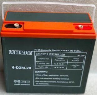 Тяговий олив'яно-кислотний акумулятор AGM 12V 20AH 6DZM20 6-DZM-20 фото