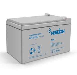 Акумулятор дитячого електромобіля Merlion 12V 12 Ah 20HR GP12120F2 AGM GP12120F2 фото