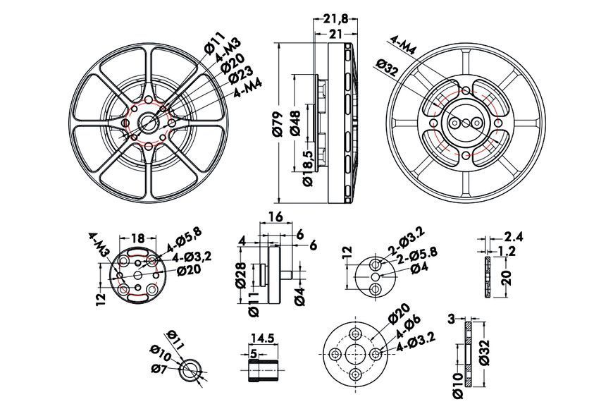 Мотор T-Motor Antigravity MN7005 KV230 6S для мультикоптерів TM-MN7005-230 фото