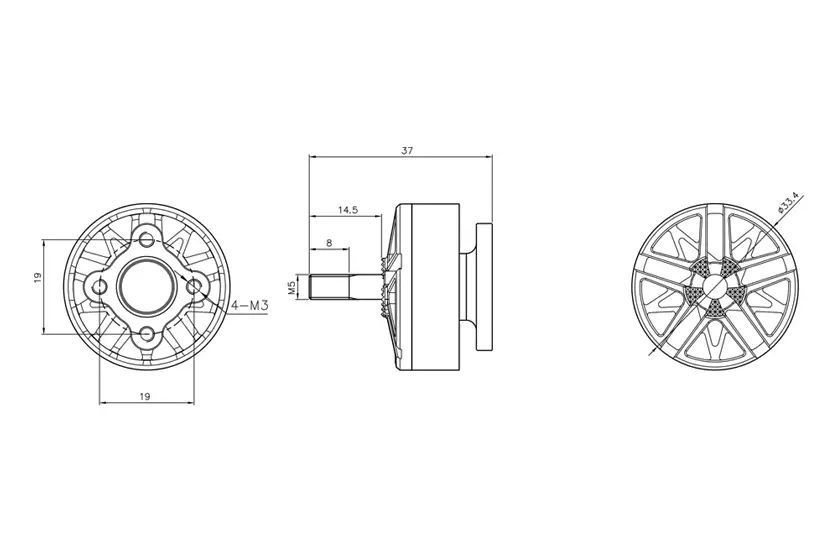 Мотор T-Motor V2808 1950KV для мультикоптерів TM-V2808-1950 фото