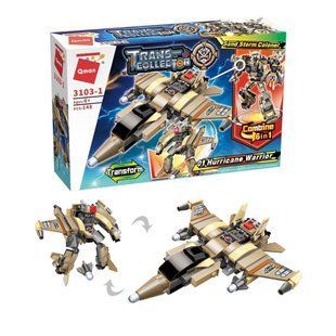 Конструктор Qman-трансформер 2 в 1 Ураганний воїн Trans Collector: Sand Storm Colonel 148 деталей 3103-1 3103-1 фото