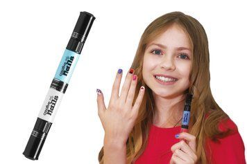 Дитячий лак-олівець для нігтів Malinos Creative Nails на водній основі (2 кольори Білий + Блакитний) MA-303014+303016 фото